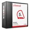 Universal 11 in. x 8.5 in. 5 in. Capacity 3 Rings Slant-Ring View Binder - Black